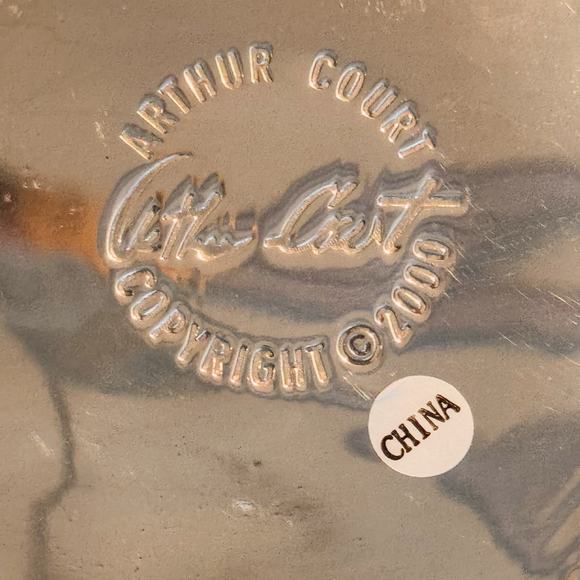 Vintage 2000 Arthur Court Designs-Vine & Grape Bunches-Aluminum Plate/Platter-8” - Picture 7 of 9